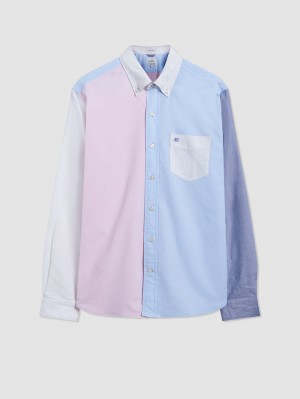 Kosele Ben Sherman Varsity Oxford Color Blocked Organic Ruzove | YTFSC0438