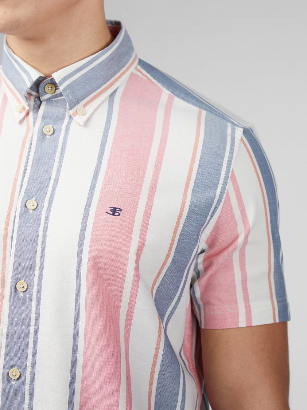 Kosele Ben Sherman Signature Multicolor Stripe Tmavo Ruzove | PRYBT6285