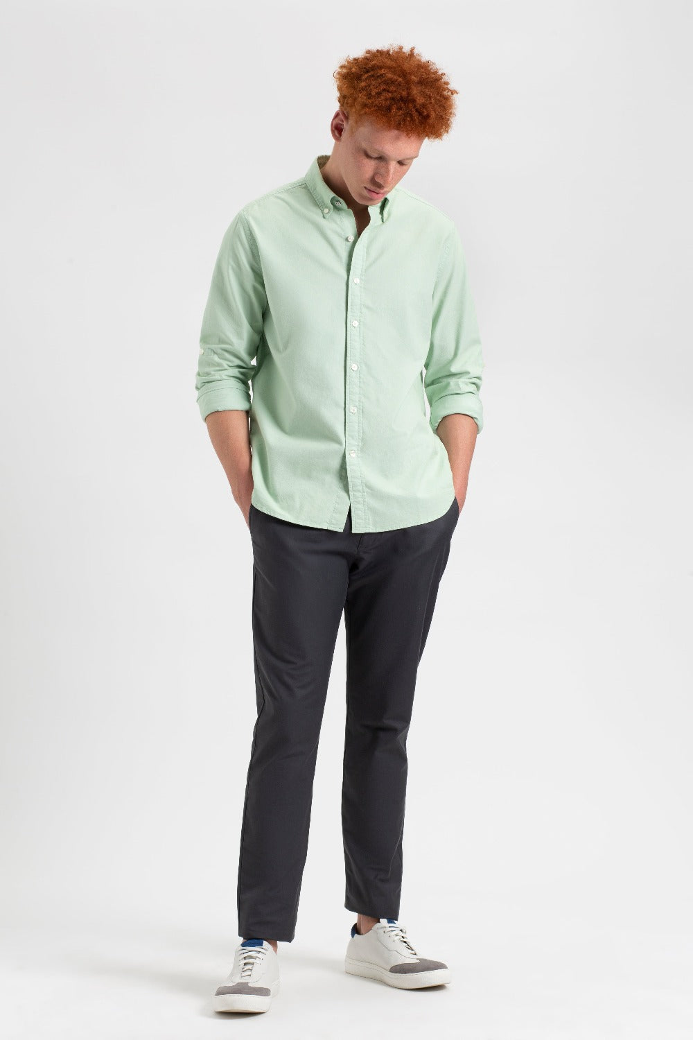 Kosele Ben Sherman St. Ives Resort Oxford Zelene | OMEYU6980