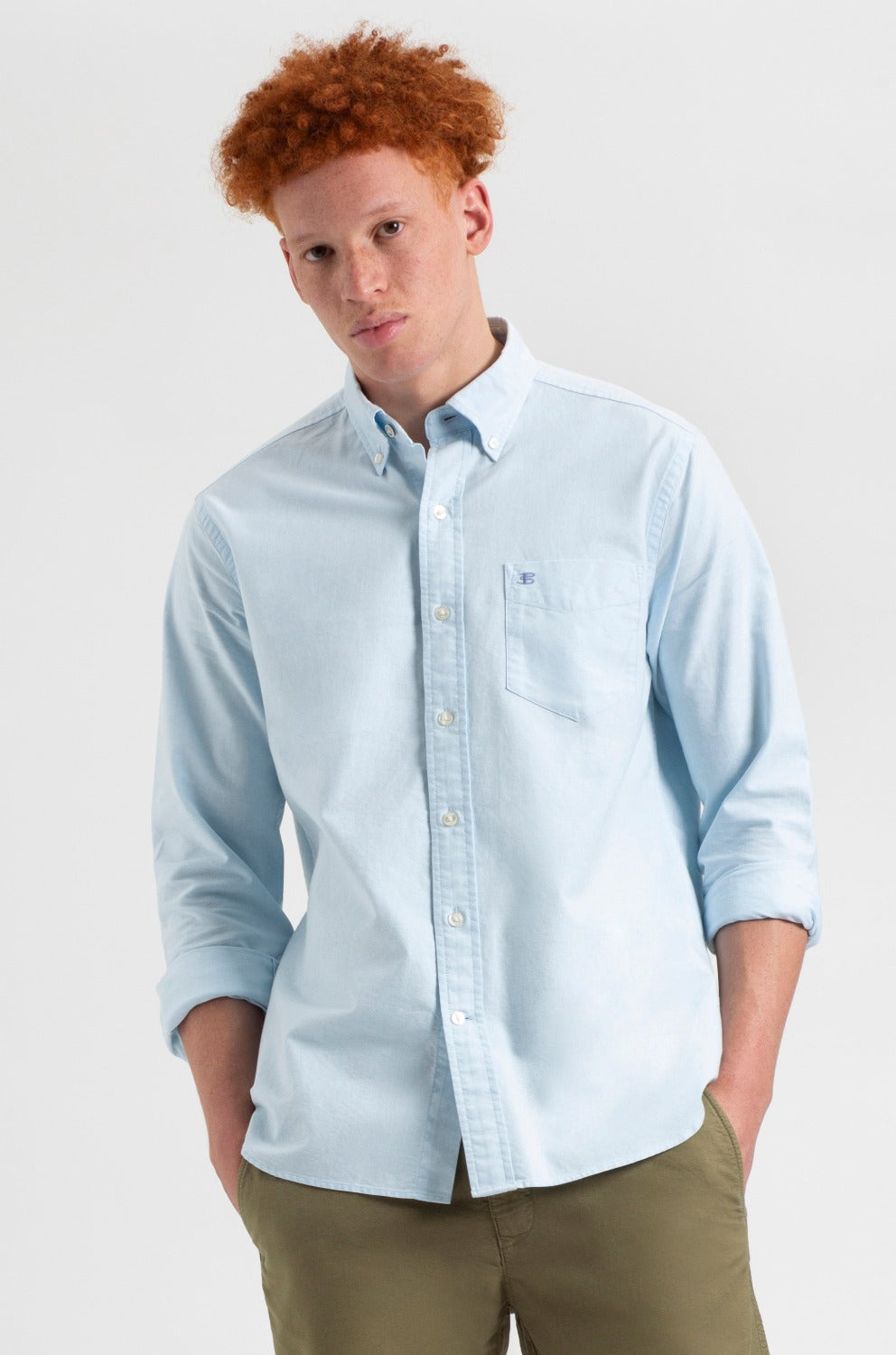 Kosele Ben Sherman St. Ives Resort Oxford Modre | VBSUY7195