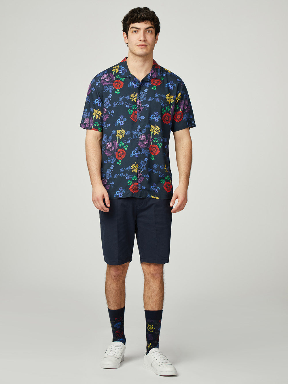 Kosele Ben Sherman Team GB Floral Námornícka Modrá | VJKEW3592