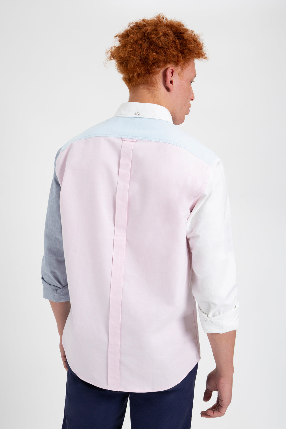 Kosele Ben Sherman Varsity Oxford Color Blocked Organic Ruzove | YTFSC0438