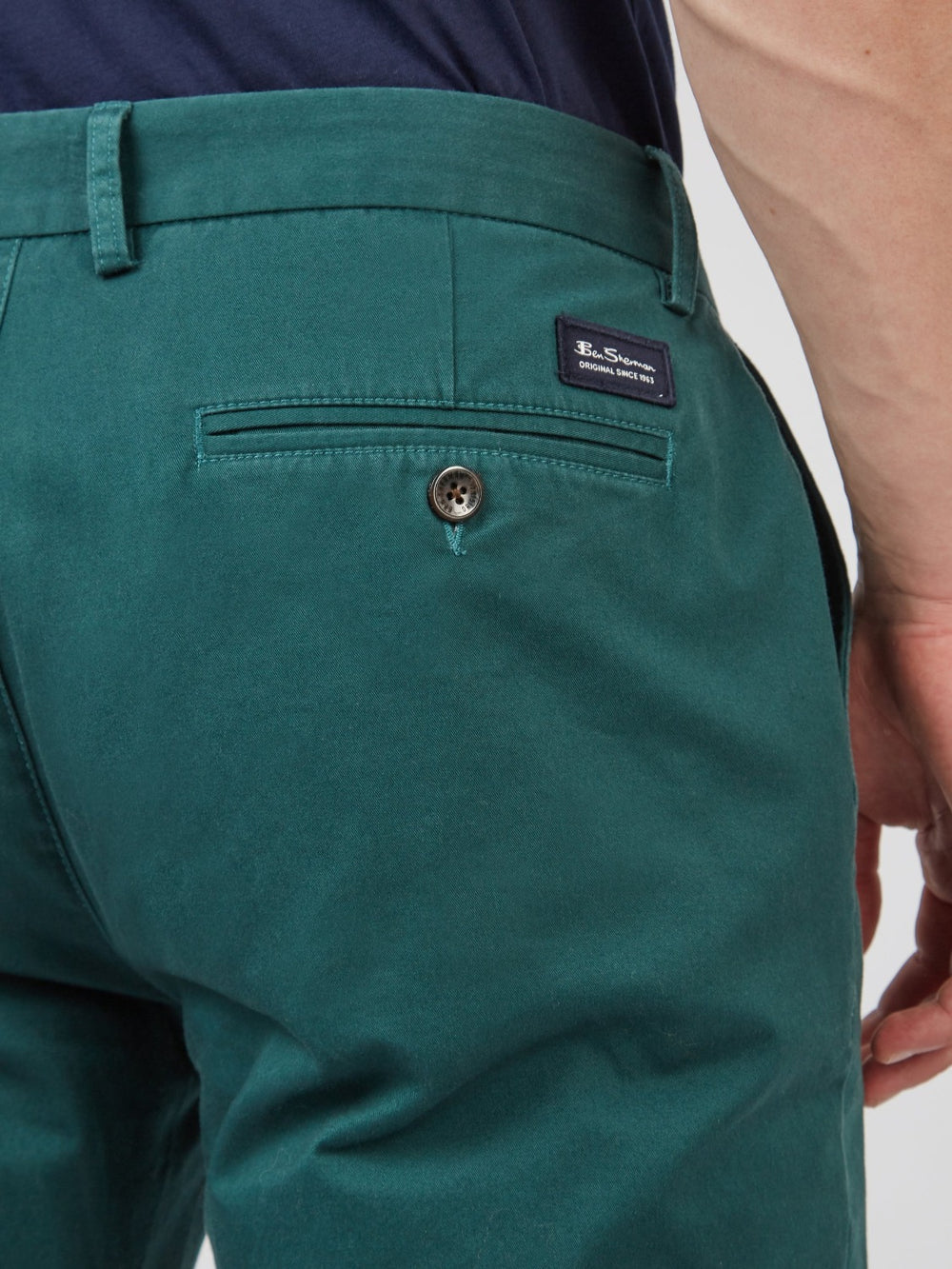 Nohavice Ben Sherman Signature Slim Stretch Chino Zelene | YCOPG4586