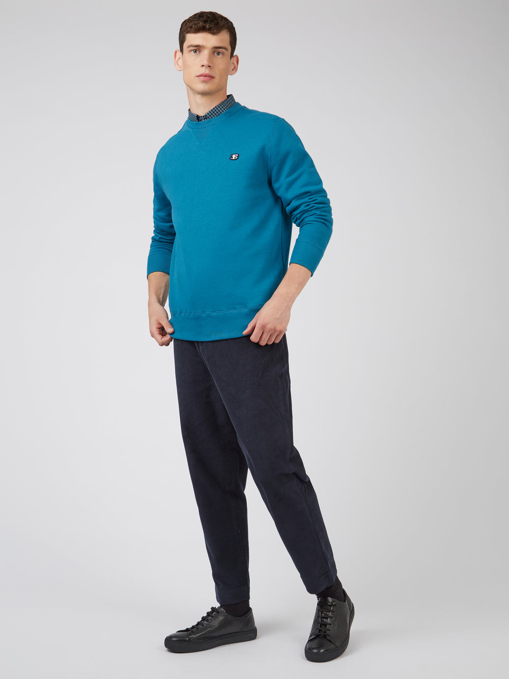 Nohavice Ben Sherman Tapered Corduroy Čierne | EXJUF6821
