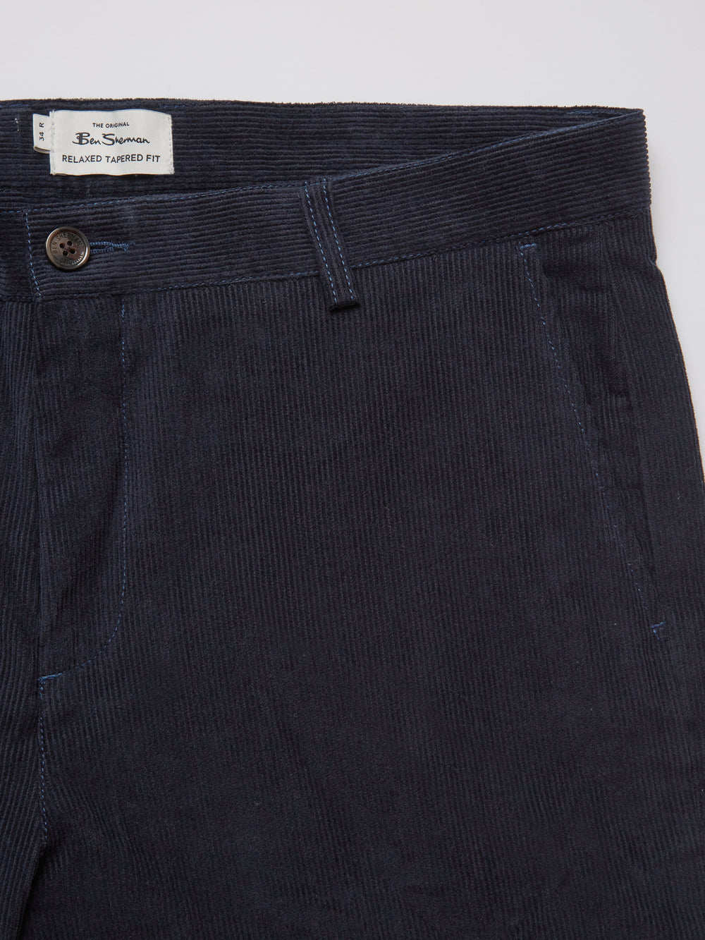 Nohavice Ben Sherman Tapered Corduroy Čierne | EXJUF6821