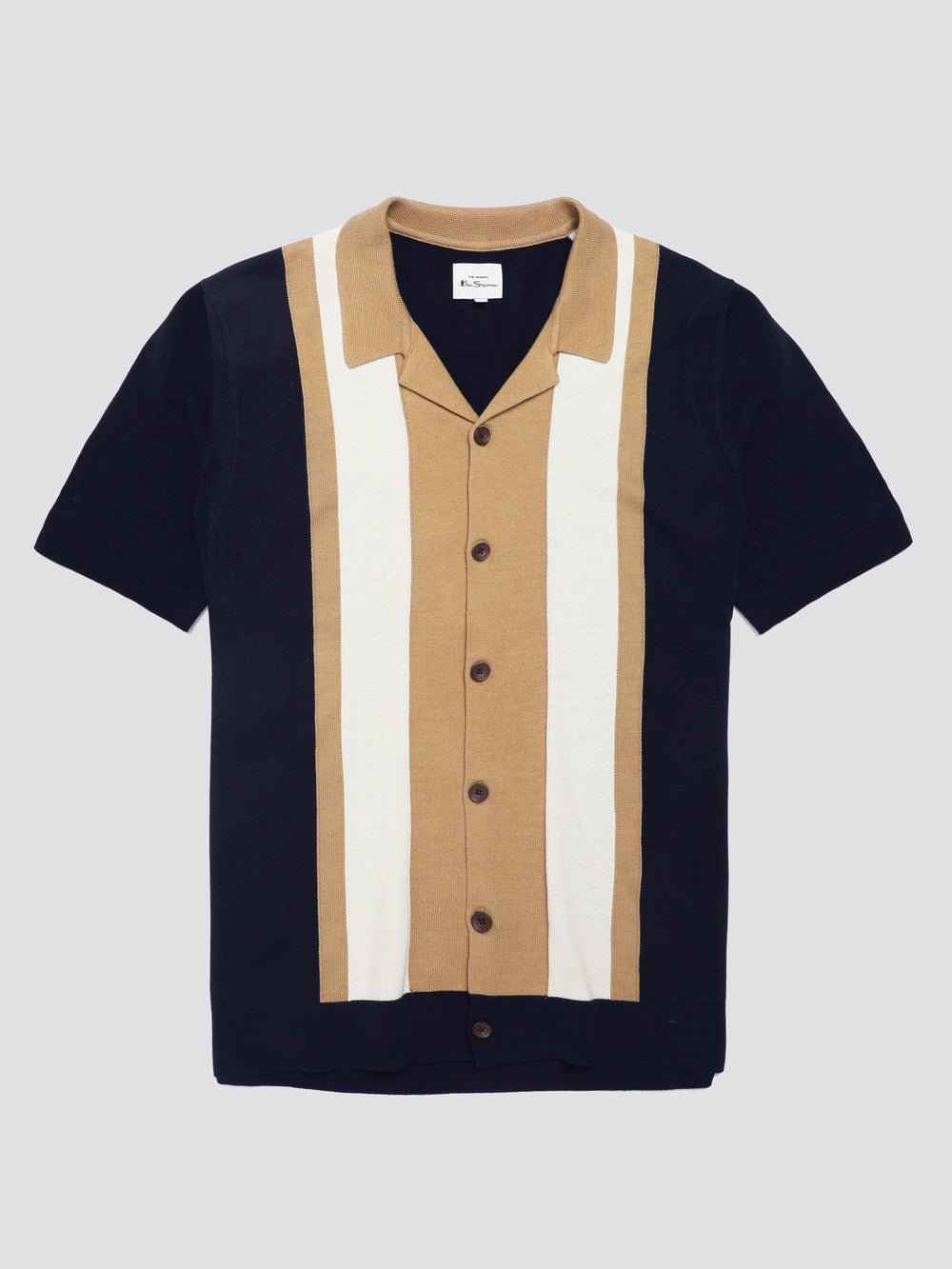 Pleteniny Ben Sherman Signature Resort Neck Button Through Polo Námornícka Modrá | DXZFM4972