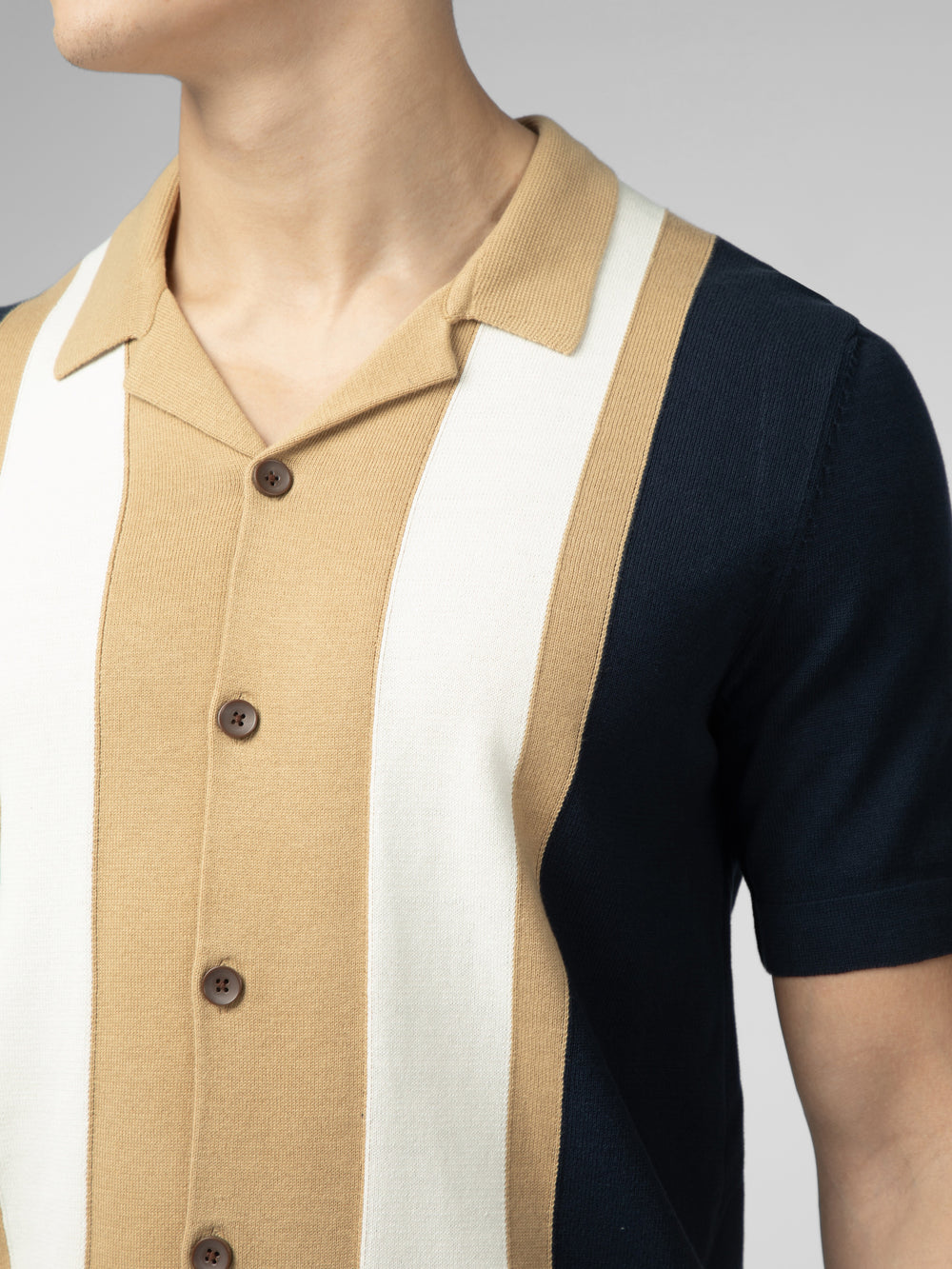 Pleteniny Ben Sherman Signature Resort Neck Button Through Polo Námornícka Modrá | DXZFM4972