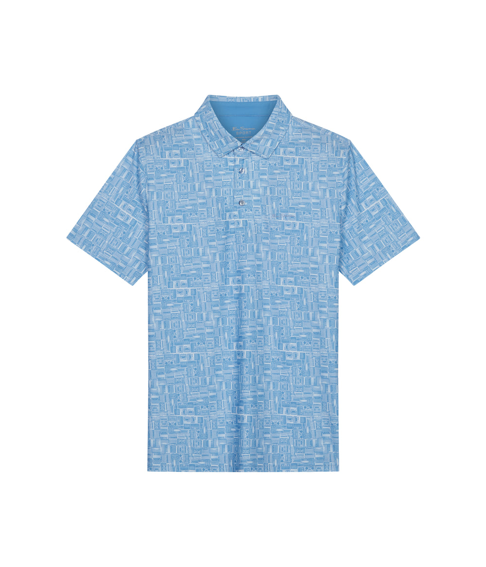 Polokosele Ben Sherman Radio Stack Tech Jersey Sports Fit Modre | KBZUV0163