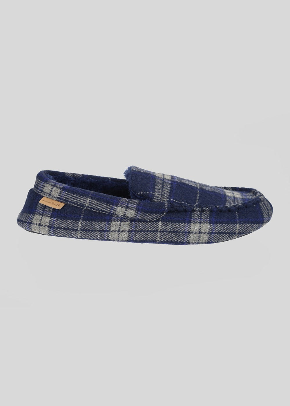 Slipper Ben Sherman Gritti Palace Check Moccasin Námornícka Modrá | SRLFT9873