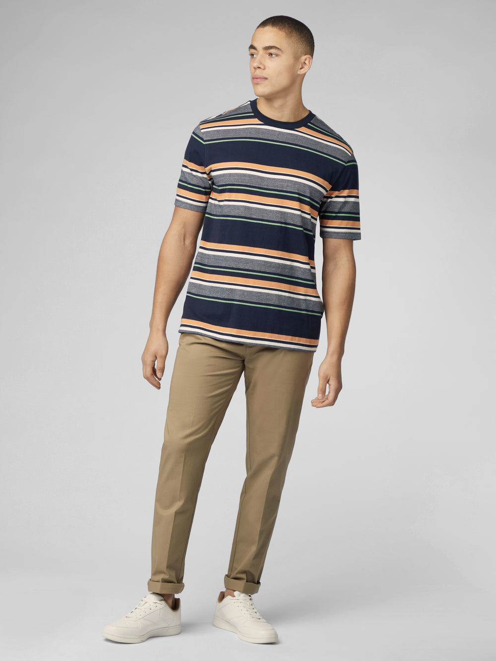 Tricko Ben Sherman Signature Engineered Stripe Námornícka Modrá | SVUBA7516